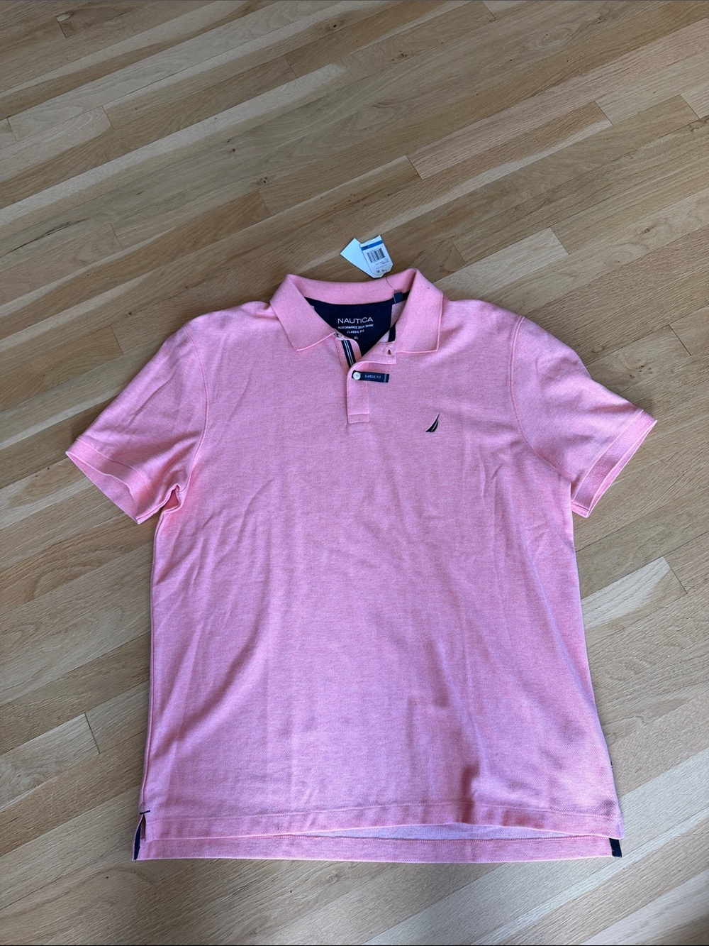 Nautica Men’s Light Pink Polo Shirt - Short Sleeve